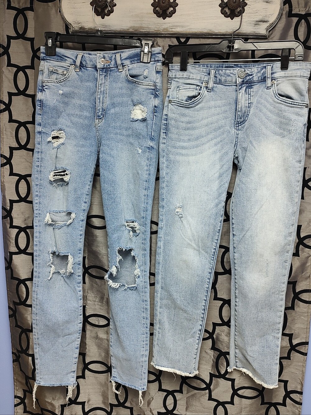 2 Pairs Size 4 Distressed Jeans Abigail And &Denim